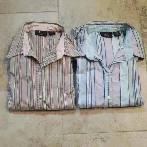 ALC Stretch 3/4 Sleeve Button Down Dress Shirts-Lot of 2 - Picture 1 of 7